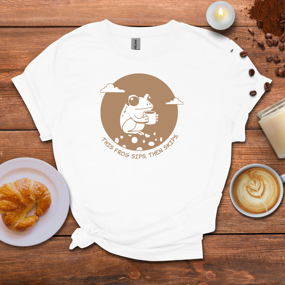 Frog and coffee T-shirt