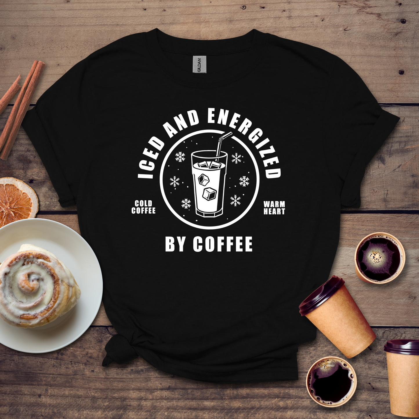 Iced and energized by coffee T-shirt