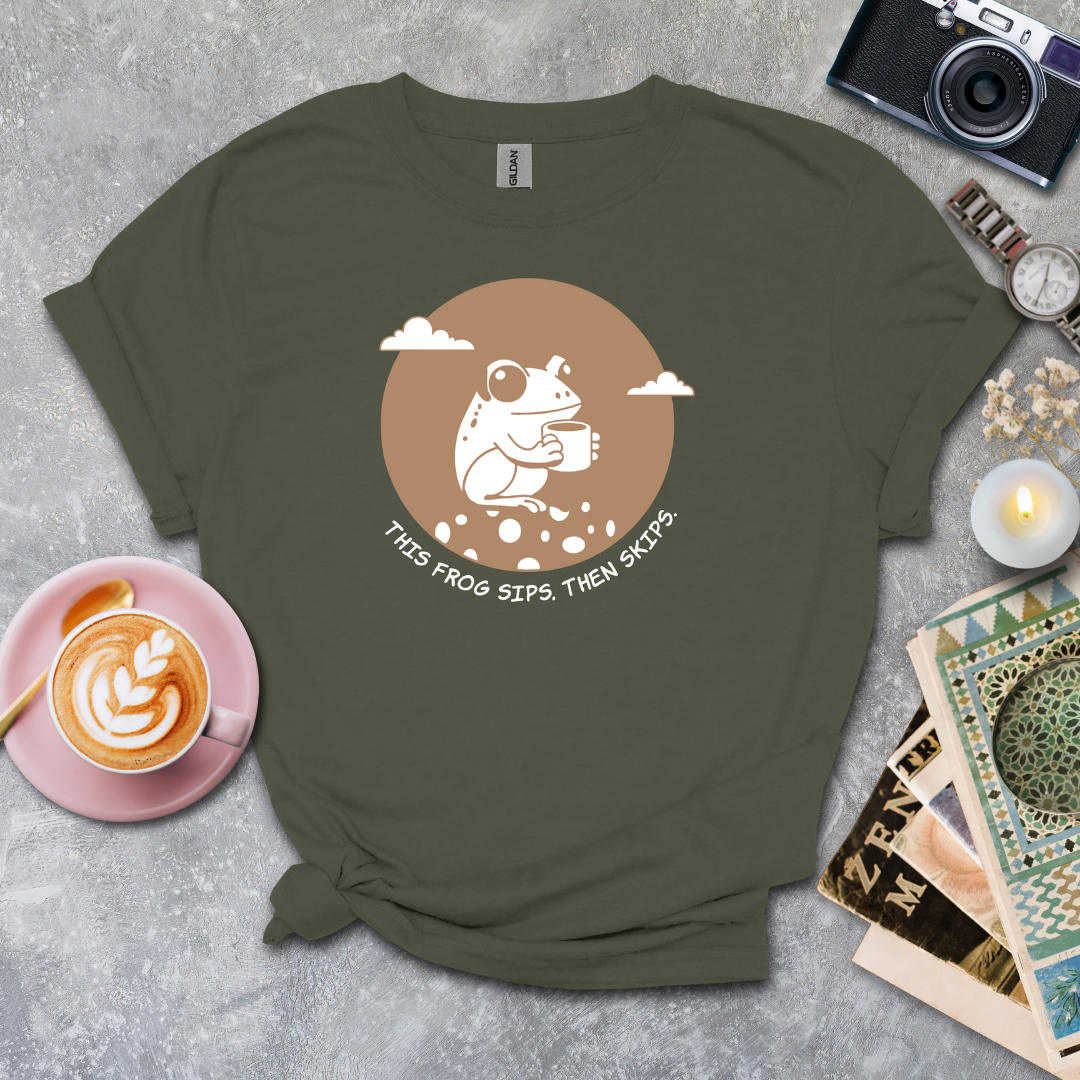 Frog and coffee T-shirt