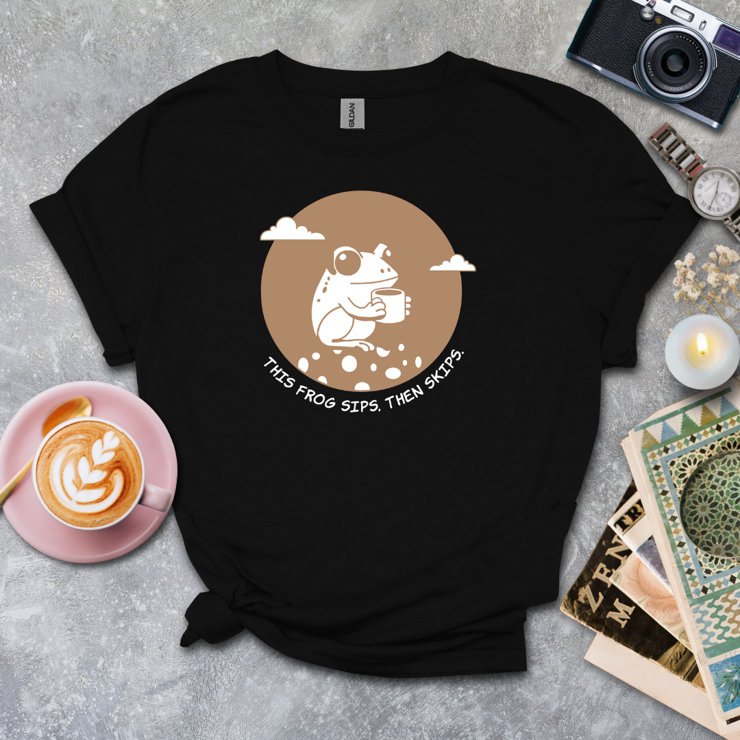 Frog and coffee T-shirt