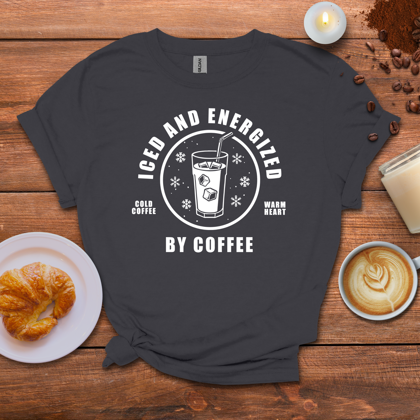 Iced and energized by coffee T-shirt