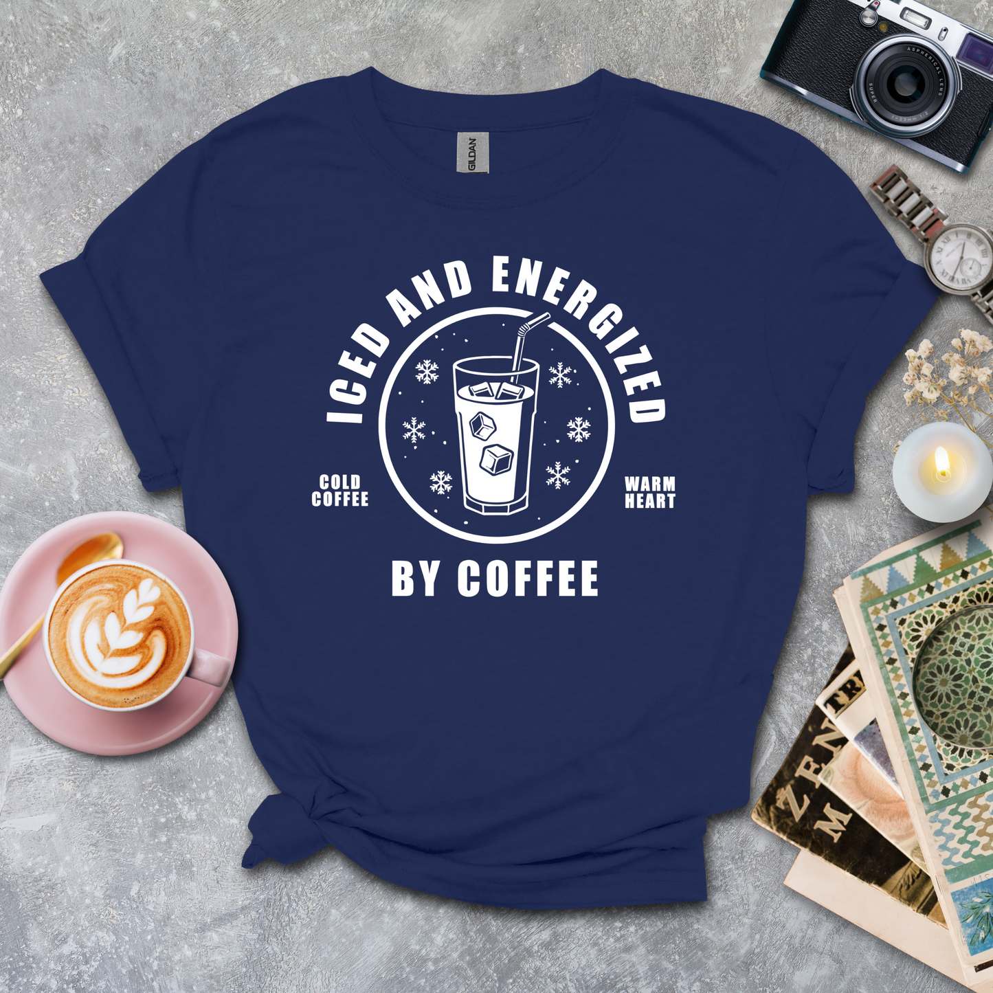 Iced and energized by coffee T-shirt