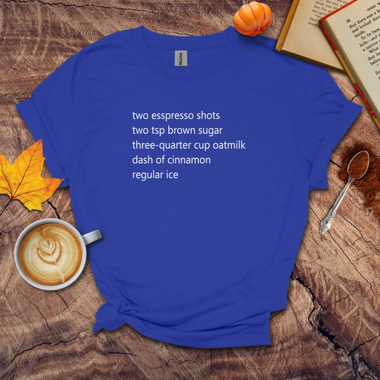 Coffee recipe T-shirt